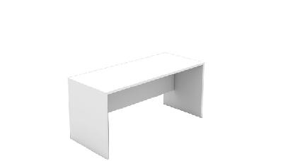 om rectangular open desk - 1200/1350 mm wide - white