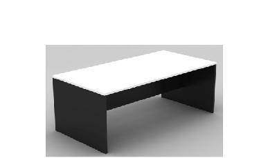om rectangular open desk - 1500/1800 mm wide - white/charcoal