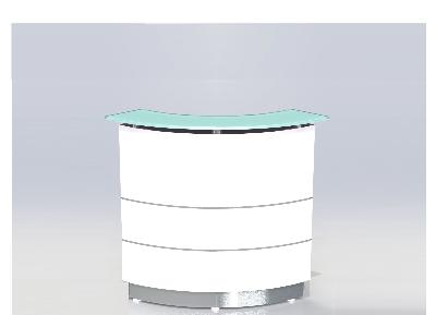 polaris reception counter model d3 1/4 circle corner high - 900 w x 900 d x 1120 h mm