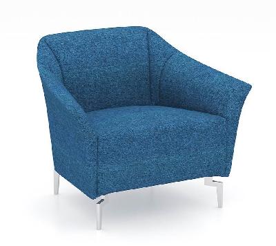 venice fabric sofa chair single seater blue 