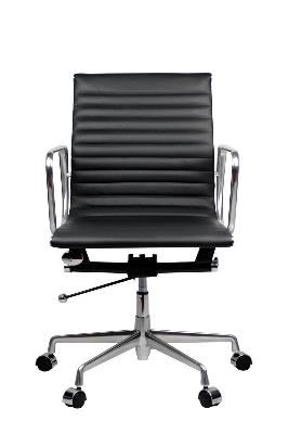 aero medium back pu office chair - with arms - single lever mechanism height adjustable