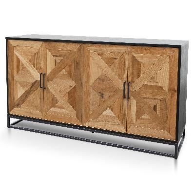 percy 160cm wide sideboard - european knotty oak and peppercorn 