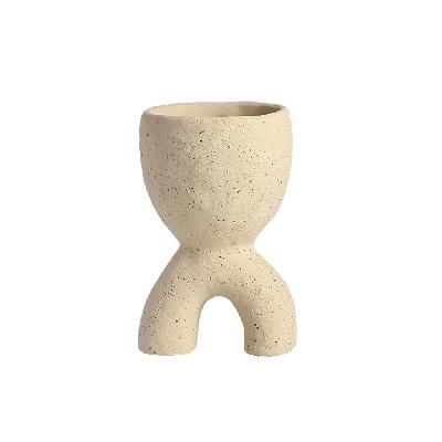 luma coarse grain cement pot a 