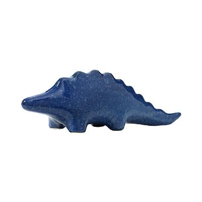 blue glaze ceramic stegosaurus 