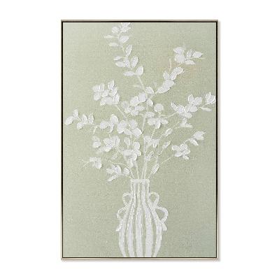 verdant whisper 60 x 90cm framed canvas - natural