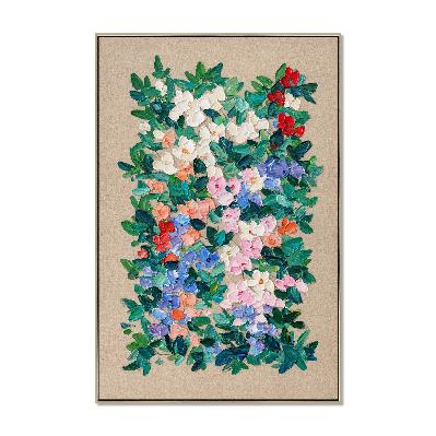 sonoma wildflower 80 x 120cm framed canvas - natural