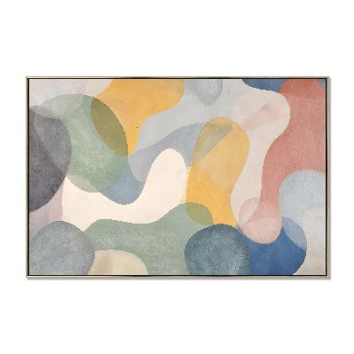 zorella rhythm 120 x 80cm framed canvas - natural