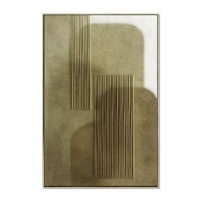 geometry style b 60 x 90cm framed canvas - natural