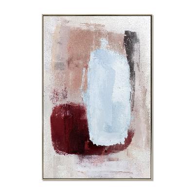 palora abstract 60 x 90cm framed canvas - natural