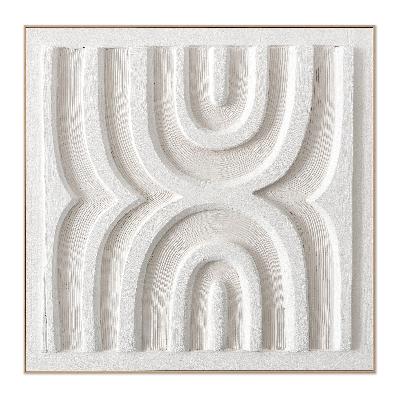 lumo arc 140 x 140cm framed canvas - natural