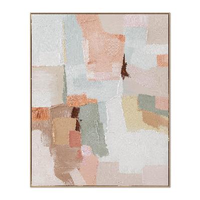 mirae sandstone 150 x 120cm framed canvas - natural