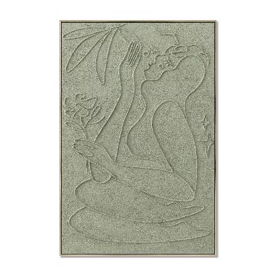 ashford landscape b 80 x 120cm framed canvas - natural