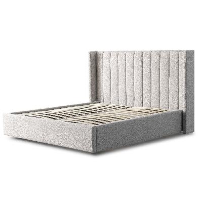 hillsdale wide base king bed frame - clay grey