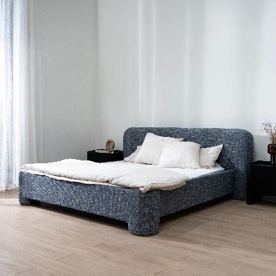 reko king bed frame - prussian blue 
