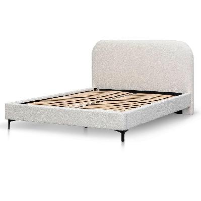 meredith queen bed frame - cream white 