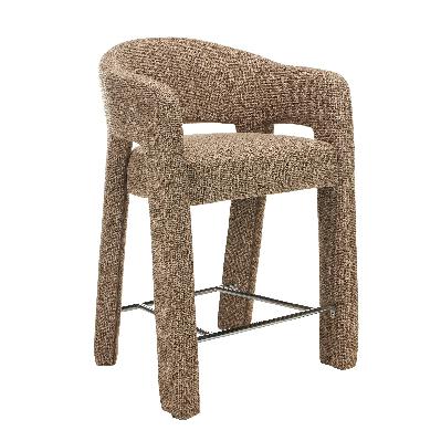 set of 2 - lunet 66cm fabric bar stool - verona light tan