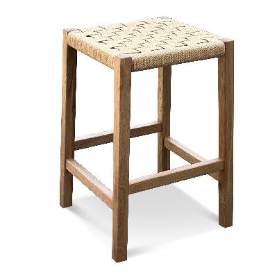 jolen 65cm rattan bar stool - natural 