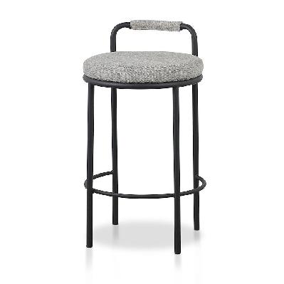 set of 2 - karimi 65cm bar stool - coastal light grey 