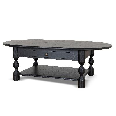 globo 1.4m oval coffee table - black
