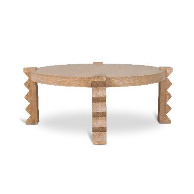 maria 100cm round coffee table - natural