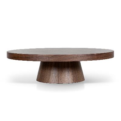 erna 1.1m round coffee table - walnut