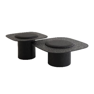travisse nested coffee table - black