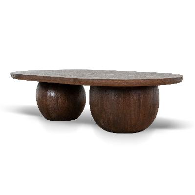 monli 1.3m elm coffee table - walnut