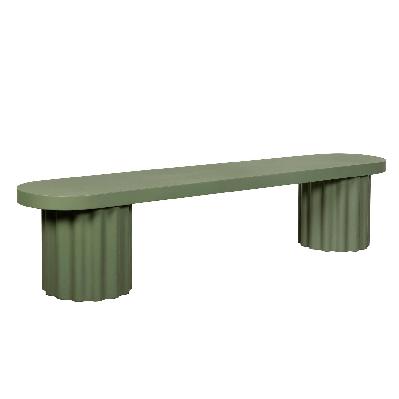 sovana 2.1m concrete bench - green 