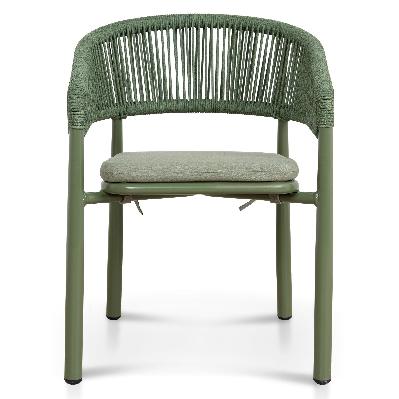 set of 2 - gonzalo outdoor dining chair - army green