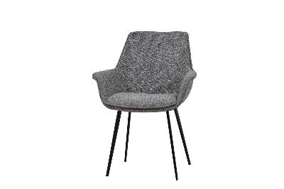 set of 2 - nola fabric dining chair - spec charcoal 