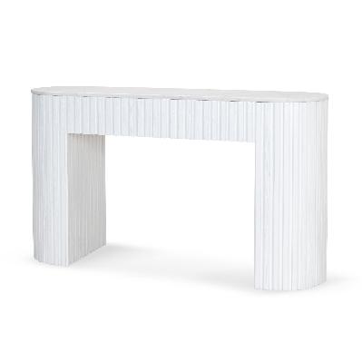 mcmahon 1.5m marble console table - white