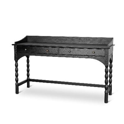 globo 1.45m console table - black