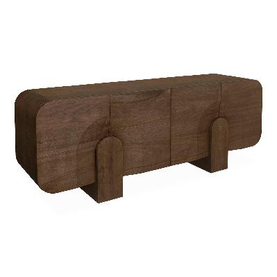 alisha 2.1m buffet unit - light walnut 