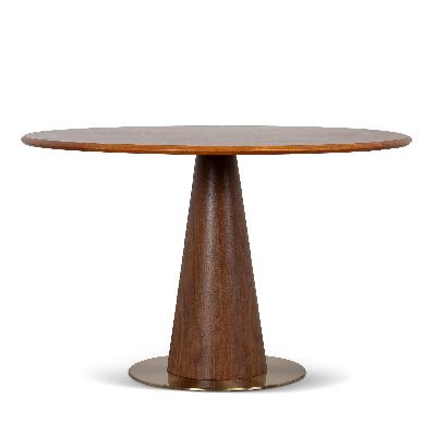 leonardo 1.2m round dining table - walnut