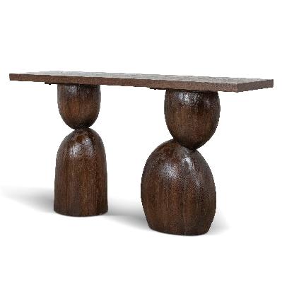 morani 1.6m elm console table - walnut