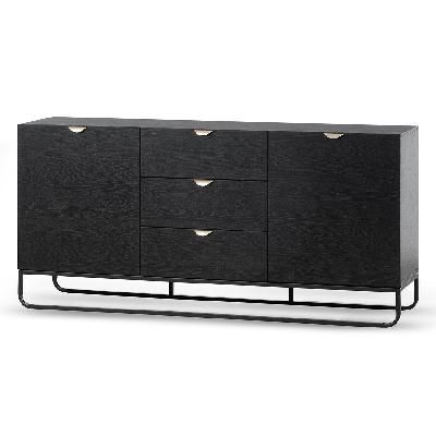 boyle 1.75m wooden sideboard - black 