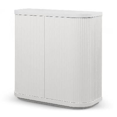 elino 100cm wooden storage cabinet - white 