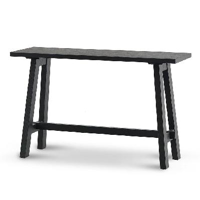 murillo 1.2m wooden console table - full black 