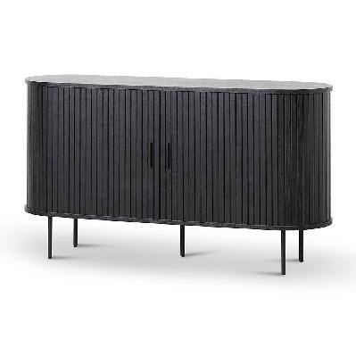 dania 1.4m wooden buffets unit - full black 