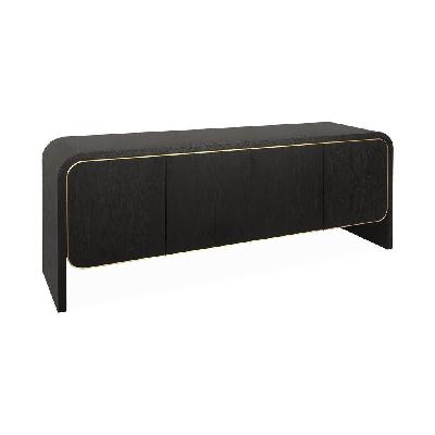 boran 2m buffet unit - textured espresso black 