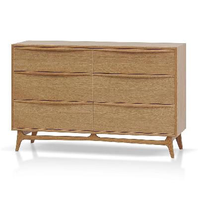 brendon 6 drawer chest - natural oak 
