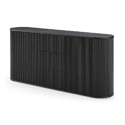 bellfield 1.8m sideboard unit - black 