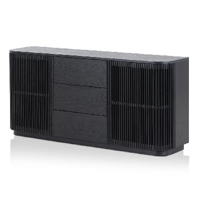 tahlia 1.6m sideboard unit - full black 