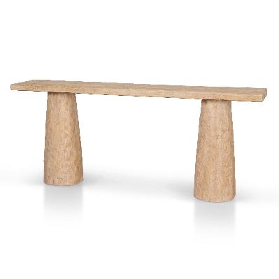 floros 1.83m elm console table - natural