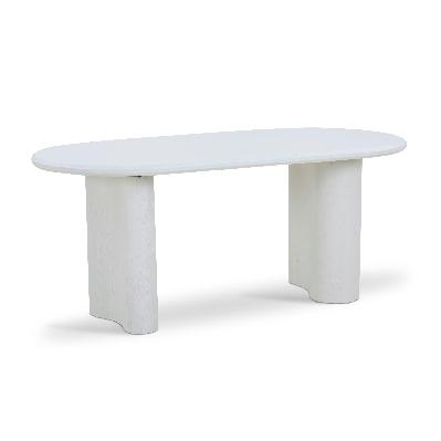 marino 1.8m oval dining table - white