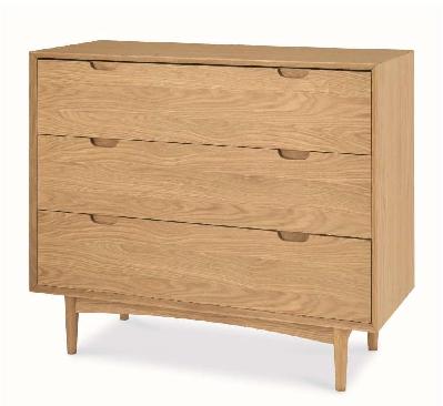 asta 3 drawer chest scandinavian design - natural 
