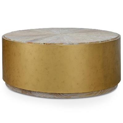 melvin 1m round elm coffee table 