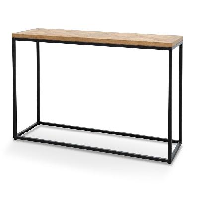 percy console table - european knotty oak and peppercorn 