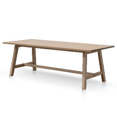 murillo 2.2m wooden dining table - washed natural 