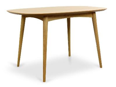 johansen scandinavian 1.3m fixed dining table - natural 